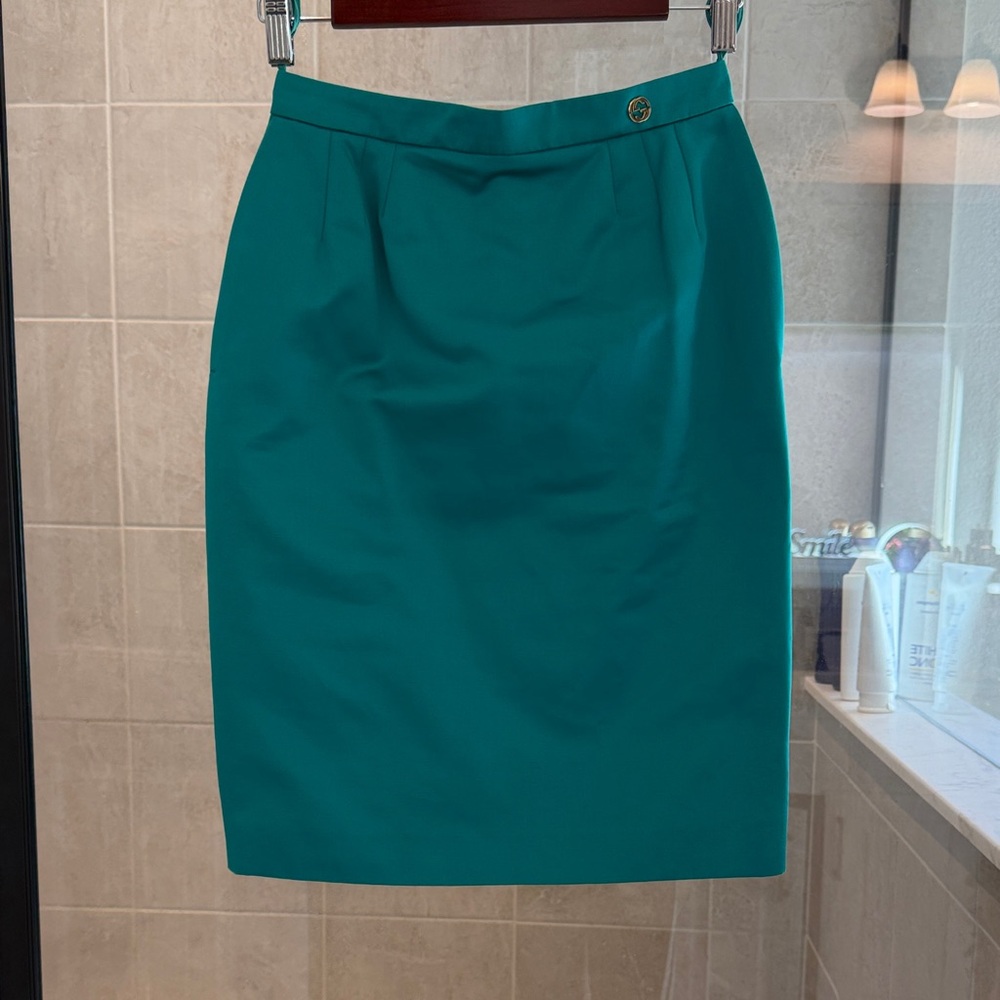 Gucci Vibrant Teal Pencil Skirt